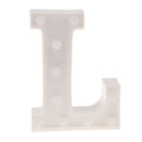 White Large Plastic Marquee Freestanding Alphabet LED Light UP Letters L