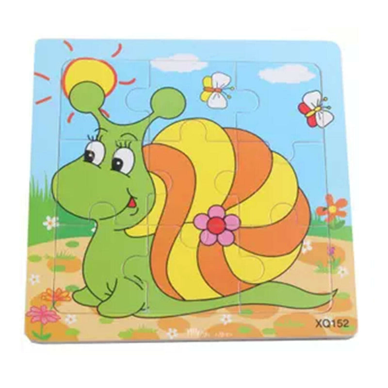 1pc Cartoon Animal IQ Development Puzzles Wooden Kids Early Education