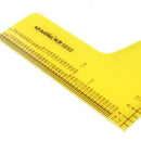 Drawing Sketching Right Angle Ruler 50cm Long Yellow Plastic Sewing Tool