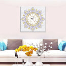 Special Shaped Diamond Embroidery Flower Wall Clock 5D Diamond Painting CrosB3D4