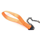 Outdoor Camping Orange Braided Handle Hand Zipper Saw Survival Equipment