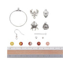 177pcs/Set DIY Halloween Charm Dangle Earrings Making Kit Kidney Earwire Hoo Hn