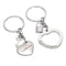 2Pcs Novelty Fashion Love Heart Keyring Couple Keychain Key Ring Gift
