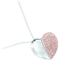 8GB USB 2.0 Memory Stick Data Memory Stick Flash Drive heart Pendant Rose r
