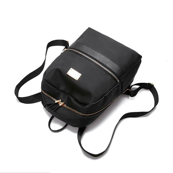 2pcs/set Women Nylon Backpack Clutch Preppy Solid Shoulder Schoolbags Purse #JT1