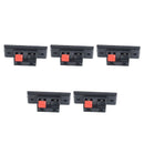 5 Pcs 45mm x 21mm 2 Positions Push in Jack Spring Load Audio Speaker Termin J1S7