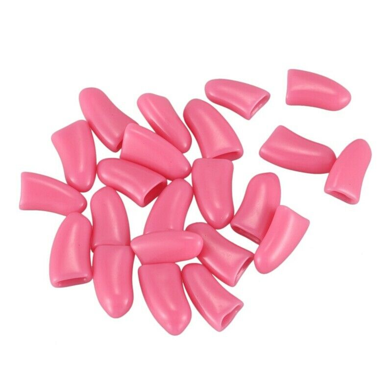 20 pcs Soft Nail Caps For Cat Pet Claw Control Paws off + Adhesive Glue -Li
