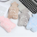 300ml Hot Water Bottle Cartoon Portable Fleece Bag Hand Warm Water BottleB Hn