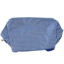 Stripe Lunch Box Carry Bag for Travel Picnic Navy blue
