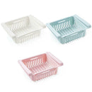 Adjustable Refrigerator Storage Rack Fridge Drawer Kitchen Organizer (Pink)