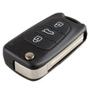 Uncut Blade 3 Buttons Flip Remote Key Shell For Kia K2 K5 HYUNDAI KIA Car