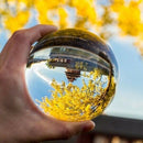 5X(40Mm Clear Glass Crystal Ball Healing Sphere Photography Props Gifts J3Y1)