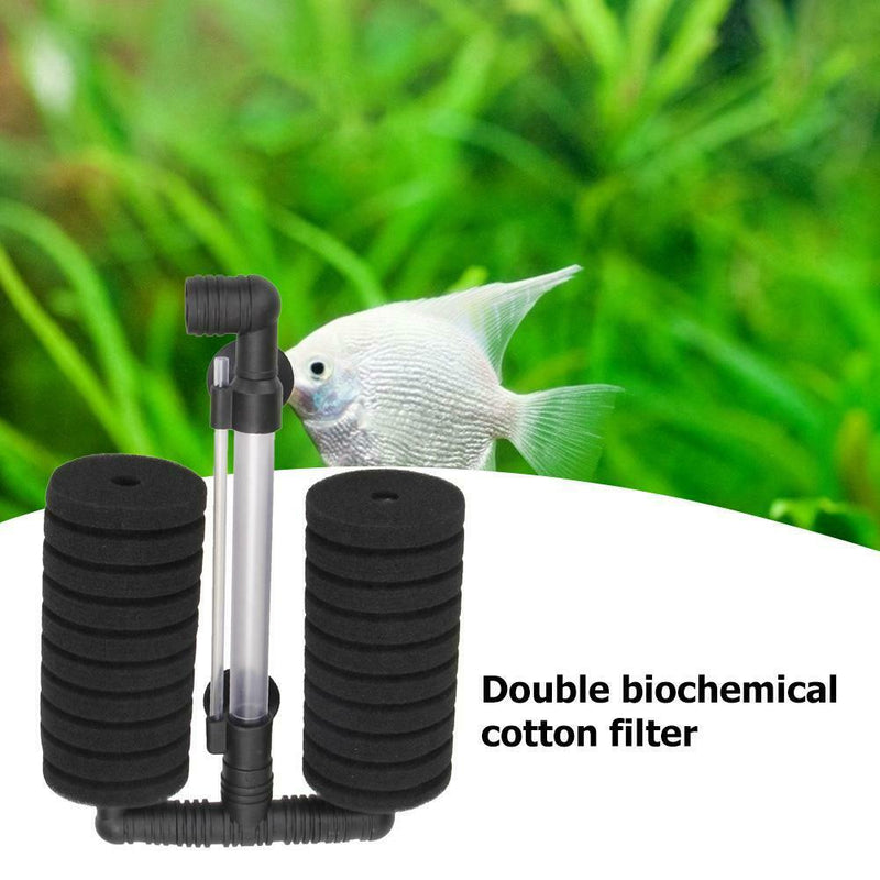 Mute Aquarium Filter Water Fish Tank Air Pump Skimmer Biochemical Cotton Sponge