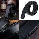 Men's Black PU Leather Replacement Belt Dress Belt without Buckle 35mm