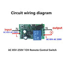 433Mhz Wireless Remote Control AC 85V 110V 220V 1CH Relay Receiver Module