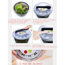 Salad Spinner Vegetable Dehydrator Push-Type Washing 5L SAFE Non Skid Base