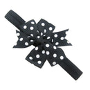 Elastic Baby Girls Dot Printed Bowknot Headband Hair Accessories(20Pcs)