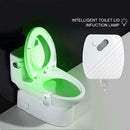 Bathroom Toilet Smart Motion Sensor LED Light 24-Color Changing Night Lamp