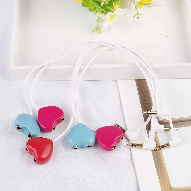 1Pc 3.5mm headphone splitter music sharing audio plug line cable adapter!E