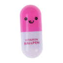 1x Portable Capsule Shaped Travel Pill Box Medicine Plastic Case DrugContaine,a