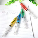 Creative Pen Injection Syringe Shape Ball Point Pen Nurse Doctor Gift Red New