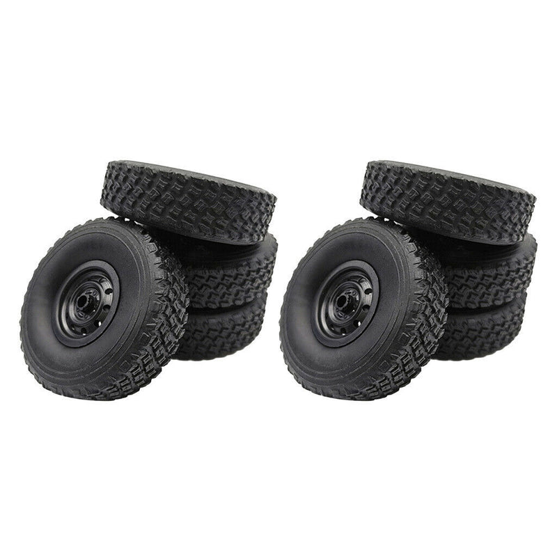 8x RC Tire Black for WPL B14 B14K B24 C14K C24 C24K B36 DIY Upgrade Parts