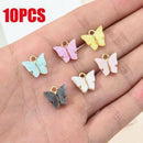 Fashion 10X Butterfly Setting Acrylic Charms Lovely DIY Animal Pendant Jewelry