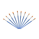 10 Set Paint Brush Set New Nylon Blue Brush Kid Watercolor Drawing Painting LJ
