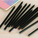 12PCS Black Wood HB Pencil With Colorful Diamond School Writing Pencils K0R W3P5