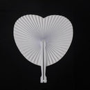 5 PCS Romantic Heart Shape Wedding Anniversary Hand Held Folding Paper Fan  Q7M1