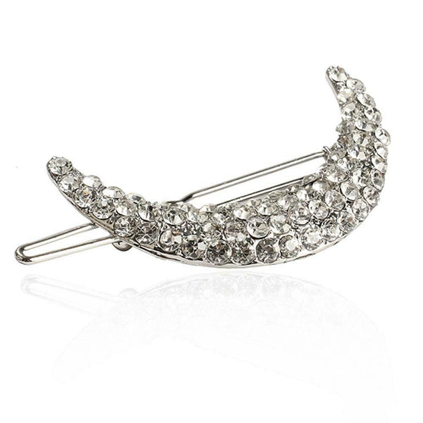 Glitter Moon Rhinestone Hair Clips Hair Styling Pins Fringe Clip Headwear A#S
