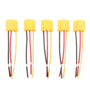 5 Pieces 9003 H4 Front Headlight Light 3 Wire Harness Female Socket Adapter