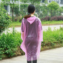 New Emergency Disposable Rain Coat Raincoats Hood Poncho Travel Hiking O4U9