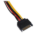 SATA 15 Pin Male to Female 4 Pin IDE Adapter Power Cable Cord