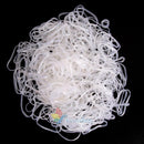 500pcs Hair Tie Band Ponytail Holder Elastic Rubber Clear White Women Girls