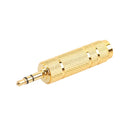 4Pcs 6.35mm 1/4" Inch Stereo Plug To 3.5mm Male /Female Socket Jack Adaptor