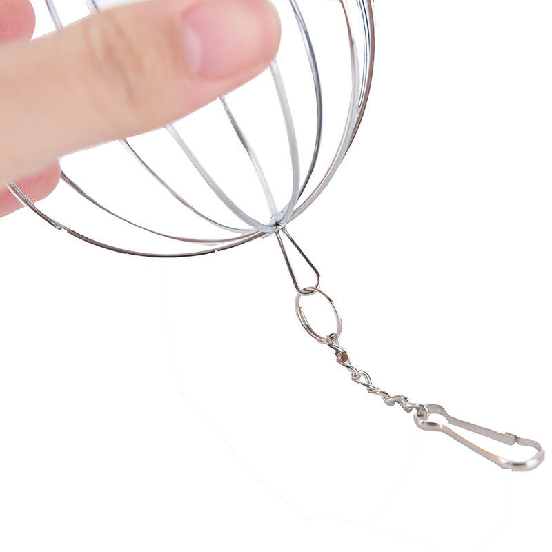 1pc Stainless steel rabbit feeder ball animal bunny hay grass shelf rack toy3c