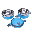 2-Layer Stainless Steel Portable Insulated Thermal Lunch Box Bento Food Con R4R7