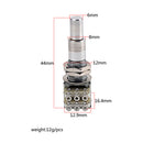 Guitar Mini Dual Pots Stacked Potentiometer W/ Center Detent B50K