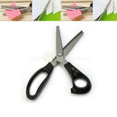 Zig Zag Dressmaking Stainless Craft Fabric Pinking Scissors Shears Black Handle