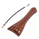 4/4-3/4 Brown Jujube Wood Violin Fine Tuner Tailpiece Big with Tail Rope A