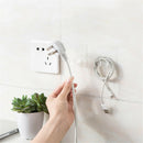 4Pcs Home Office Wall Adhesive Plastic Power Plug Socket Holder Hanger HoME