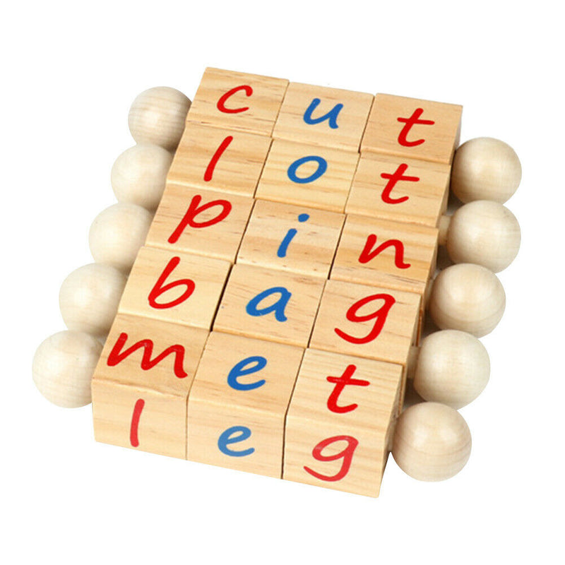 Kids Alphabet Spelling Words Games Spell Word Building Block Educational Toys