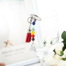 Tassel Lotus  8mm Beads Key Chain Ring Keychain Family Gift jewelry  LJJC,a