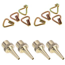 4x Fountain Water Nozzle Spray Head DN15 Ratchet 8Pcs Double J Hook For Garden