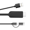 1080P Type C/Micro USB to HDMI Cable adapter HDTV HDMI Adapter Cable 2 Meters