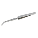 Stainless Steel Angle Tipped C Curve Manicure Nail Polish Pincher Tweezer