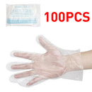 100pcs Plastic Disposable Gloves Food Cleaning Home Beauty Use Thin Glove