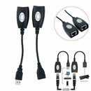 USB Extension Ethernet RJ45 Cable LAN Adapter Extender Repeater Over Set U8 J4Z2