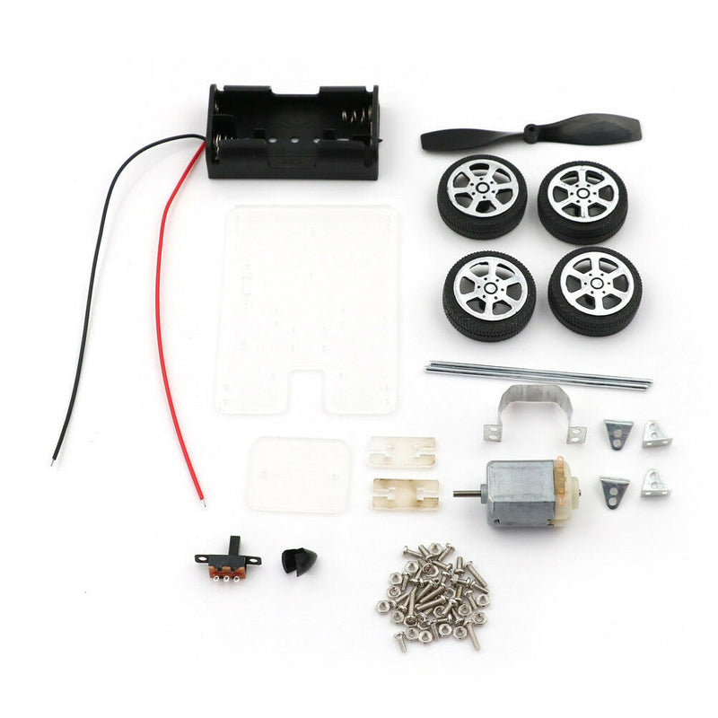 Mini Wind Car 130 Brush Robot for Arduino Children Educational DIY Car Kits M&O